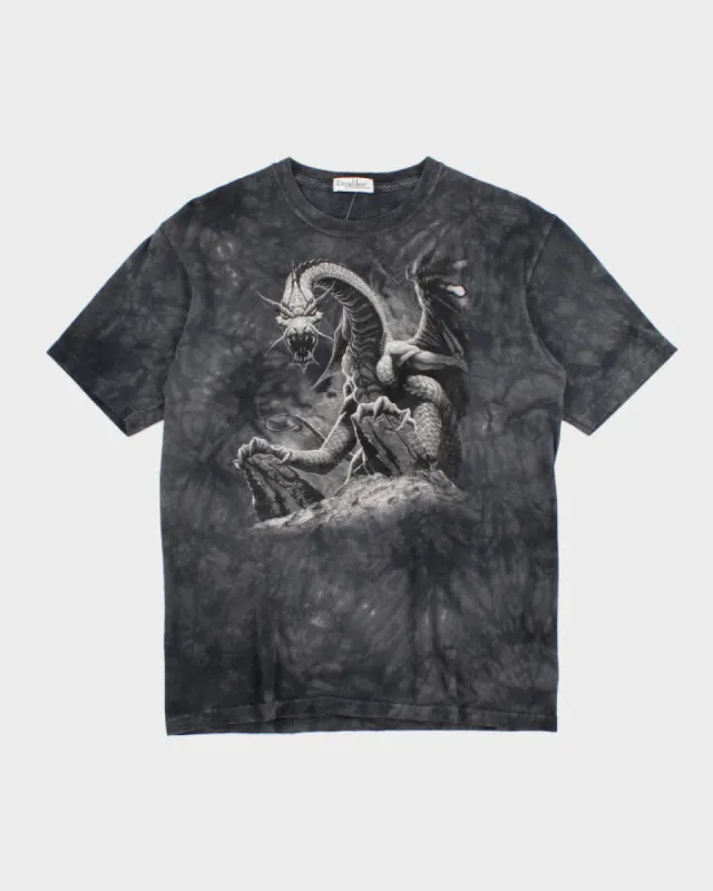 Vintage 90s Excalibur Dragon Graphic T-Shirt - S sold by Rokit