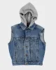 Calvin Klein 1990s Sleeveless Hoodie Denim Jean Jacket - S sold by Rokit