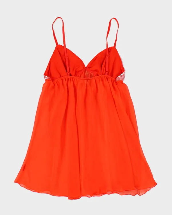 Y2k 00s La Senza Orange Mesh Sequin Cami - L sold by Rokit product image thumbnail 2