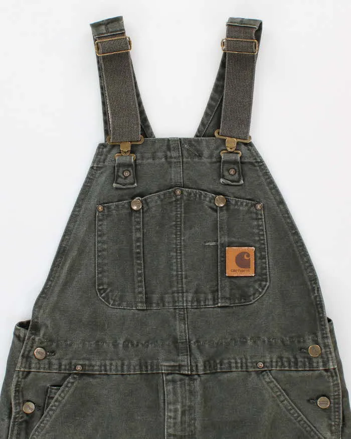 00s Carhartt Green Double Knee Workwear Dungarees - W36 L32 sold by Rokit product image thumbnail 3