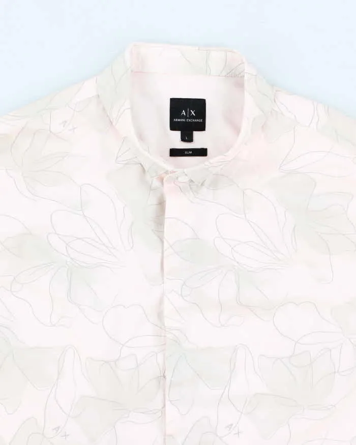 Mens Pink Floral Print Armani Exchange Shirt - L sold by Rokit product image thumbnail 3