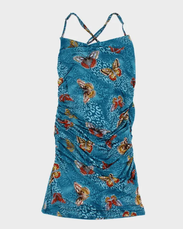 Y2k Guess leopard Point Butterfly Dress - XL sold by Rokit