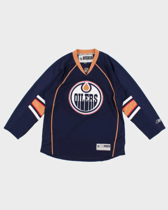 Men's Navy NHL x Edmonton Oilers Sports Jersey - XL sold by Rokit