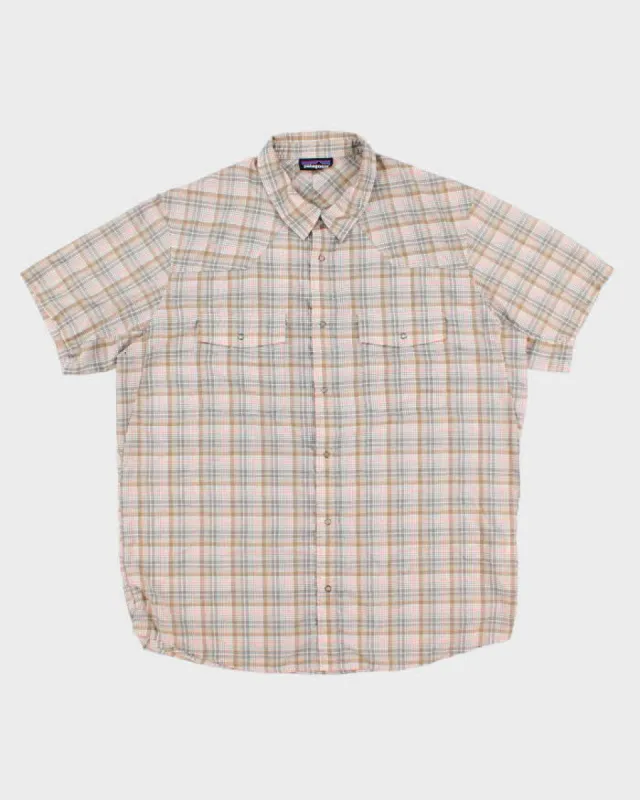 Vintage Men's Patagonia Brown Checked Shirt - L sold by Rokit