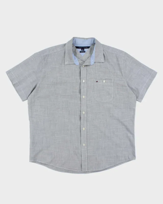 Tommy Hilfiger Grey Short Sleeve Shirt - XL made by Tommy Hilfiger