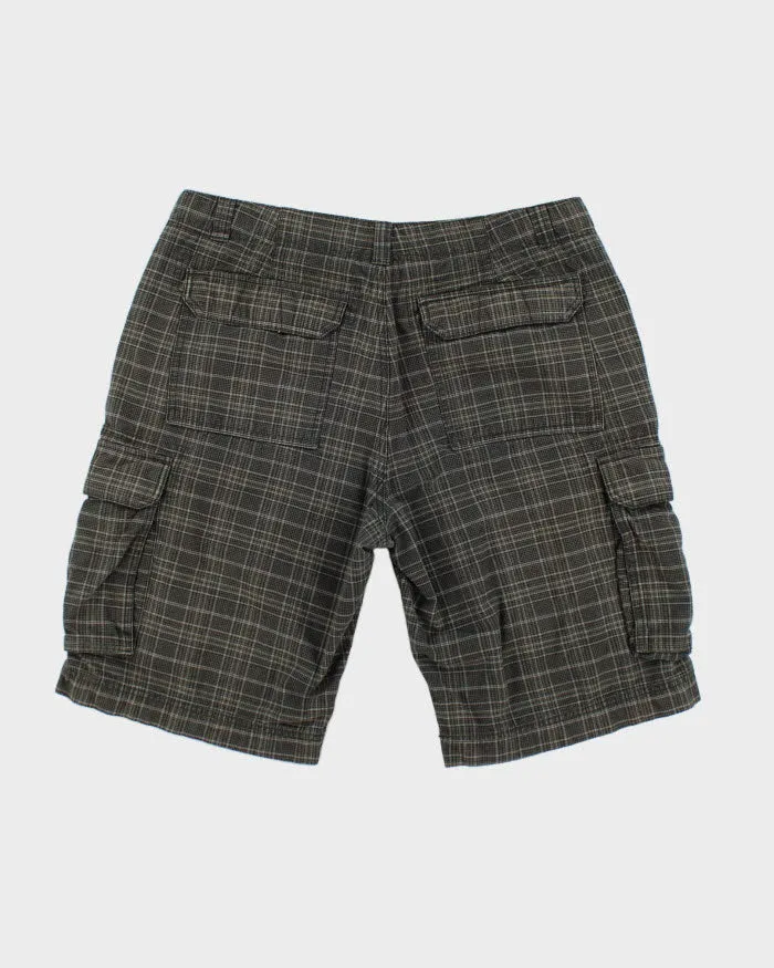 Y2K 00s Green Check Cargo Shorts - W36 sold by Rokit product image thumbnail 2