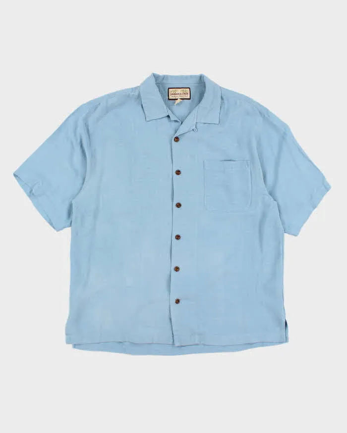 Jamaica Jaxx Blue Silk Shirt - L sold by Rokit