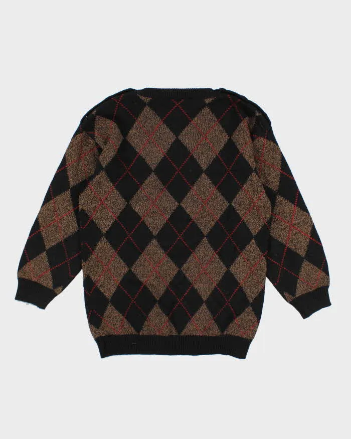 Vintage 90s Argyle Wool Jumper - M sold by Rokit product image thumbnail 2