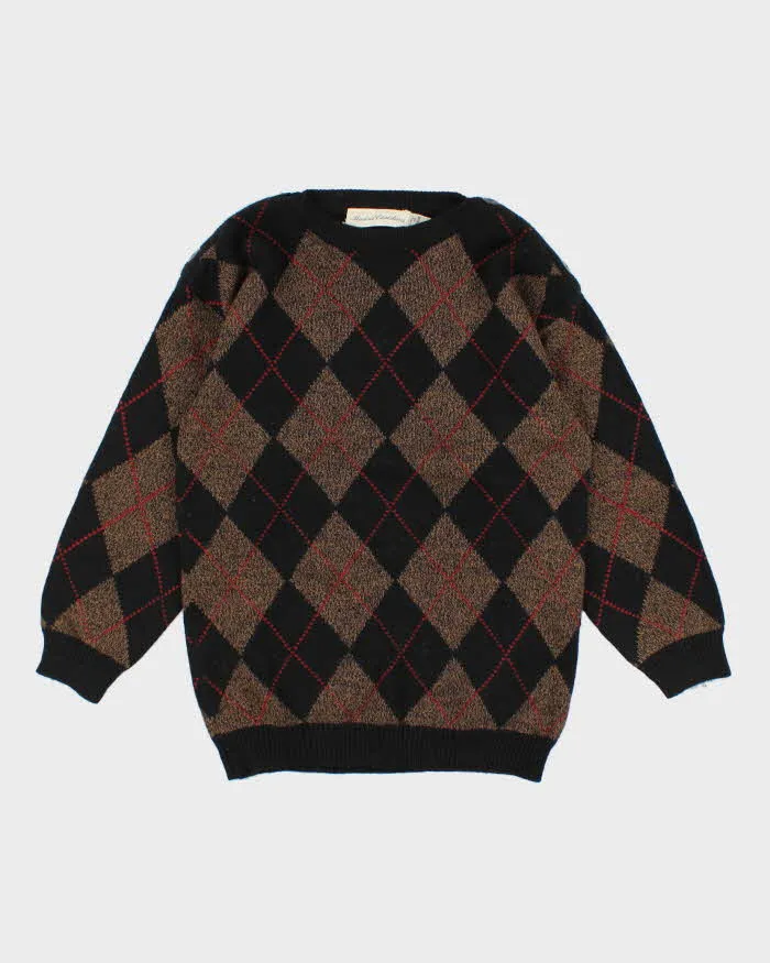 Vintage 90s Argyle Wool Jumper - M sold by Rokit