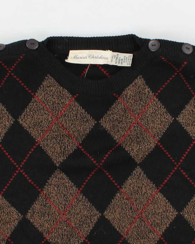 Vintage 90s Argyle Wool Jumper - M sold by Rokit product image thumbnail 3