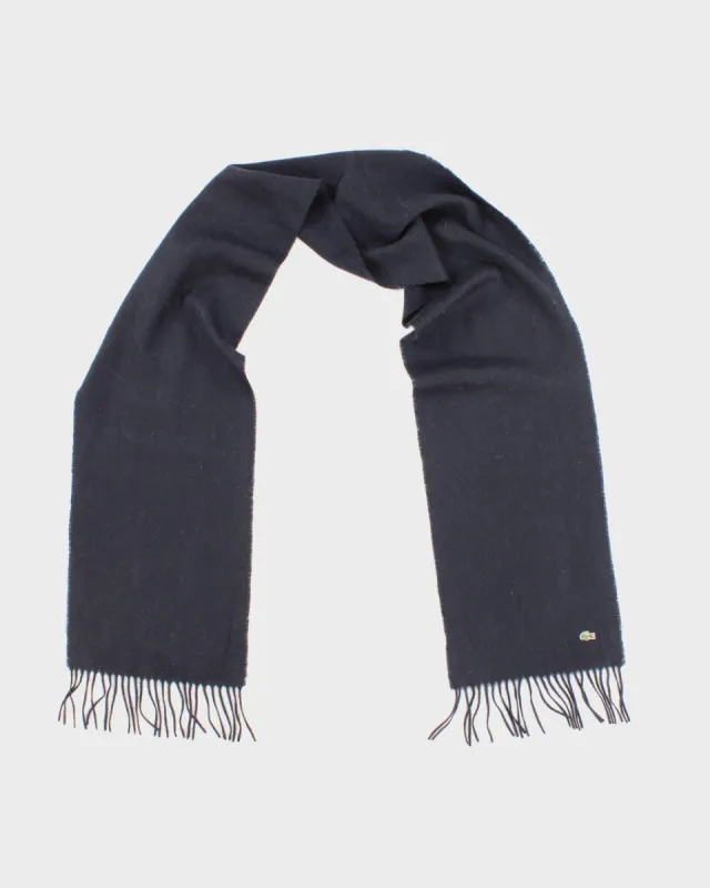 Navy Lacoste Wool and Cashmere Scarf sold by Rokit