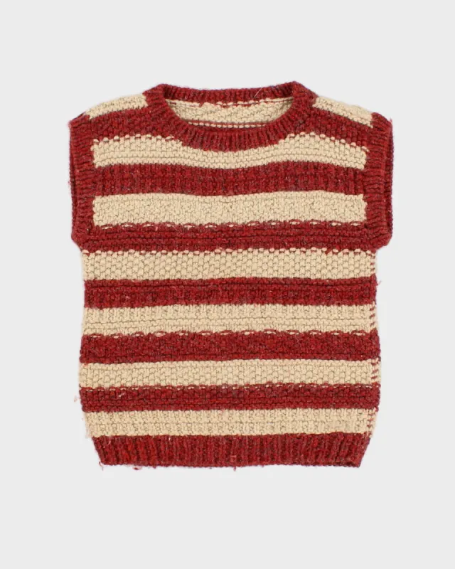 Vintage Striped Knit Vest - S sold by Rokit