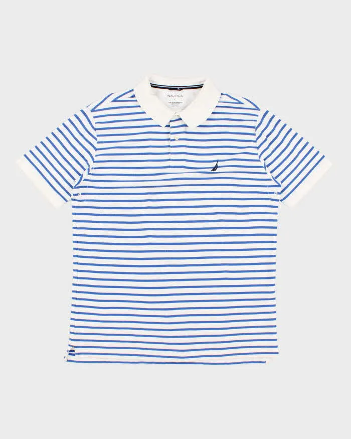Nautica Striped Polo Shirt - L sold by Rokit