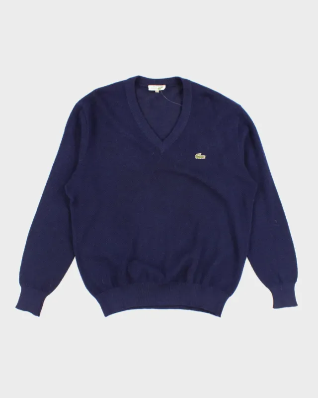 Mens Navy Lacoste V Neck Jumper - L sold by Rokit