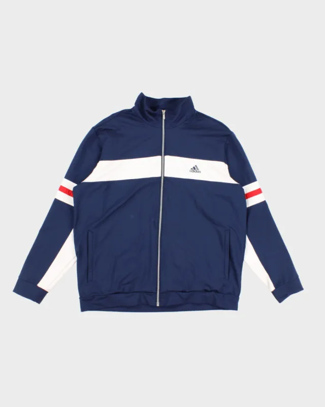 Mens Navy Adidas Zip Up Windbreaker Jacket - XL sold by Rokit