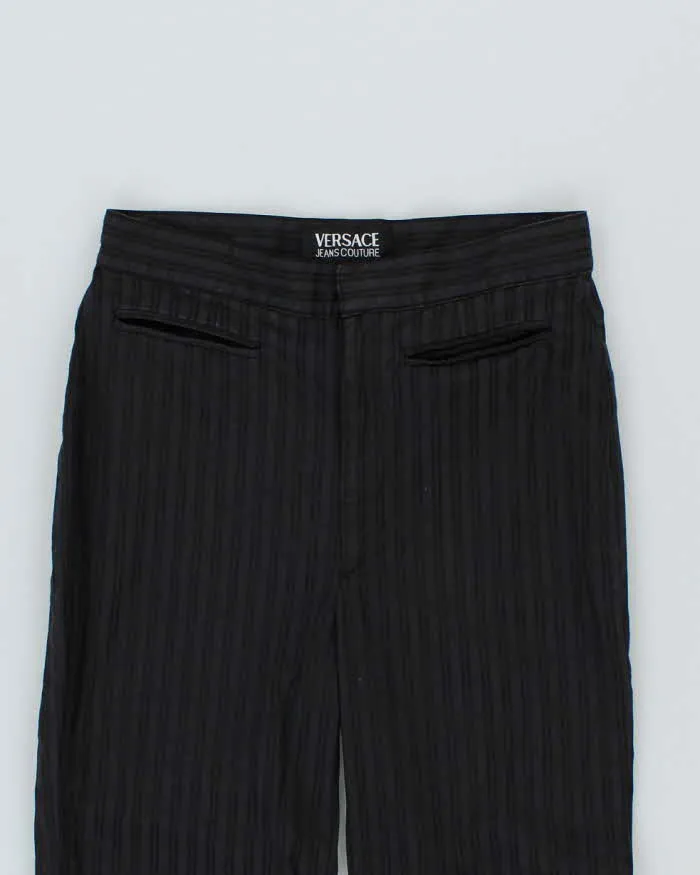 Vintage Versace Jeans Couture Black Cropped Trousers - W26 L27 sold by Rokit product image thumbnail 3