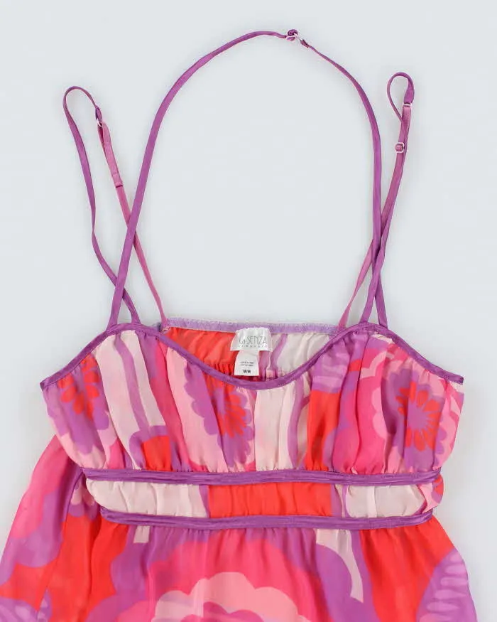 Y2k 00s La Senza Floral Mesh Cami - M sold by Rokit product image thumbnail 3