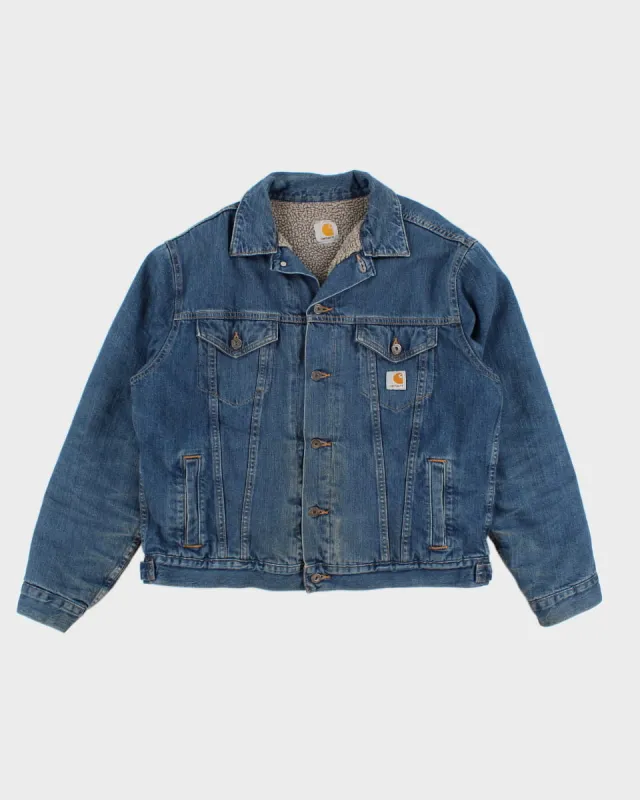 00s Carhartt Fleece Lined Denim Jacket - L sold by Rokit