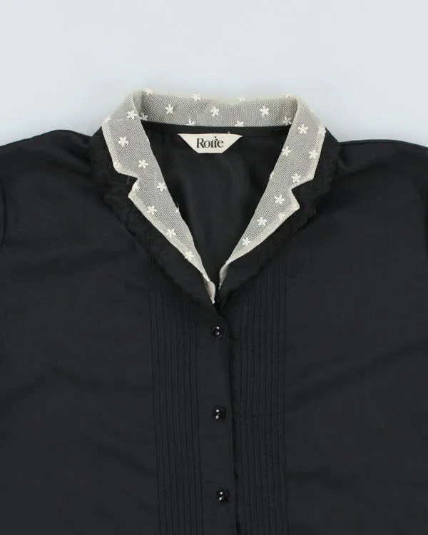 Rorie Black Pleated Shirt - M sold by Rokit product image thumbnail 3