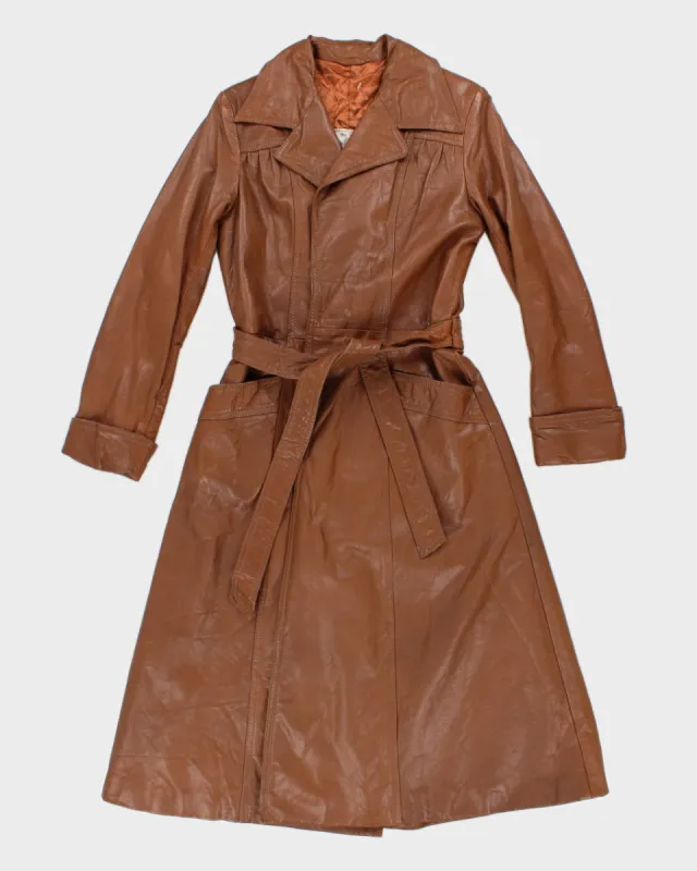 Vintage 60s Hudson's Bay Brown Leather Coat - M sold by Rokit
