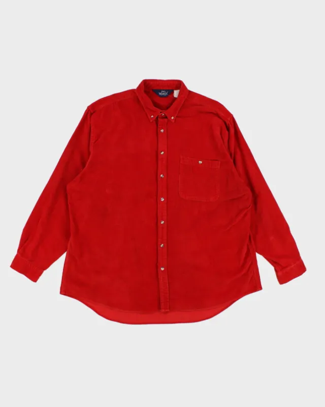 Vintage 80s Woolrich Red Corduroy Shirt - XXL sold by Rokit