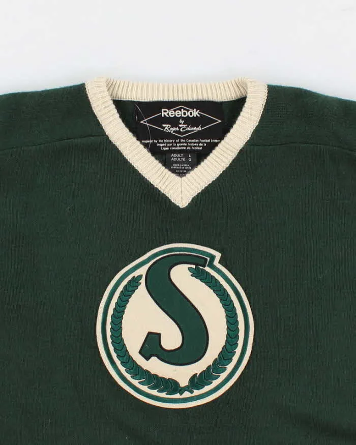 Mens Green Reebok x Saskatchewan Roughriders Knit Jersey - L sold by Rokit product image thumbnail 3