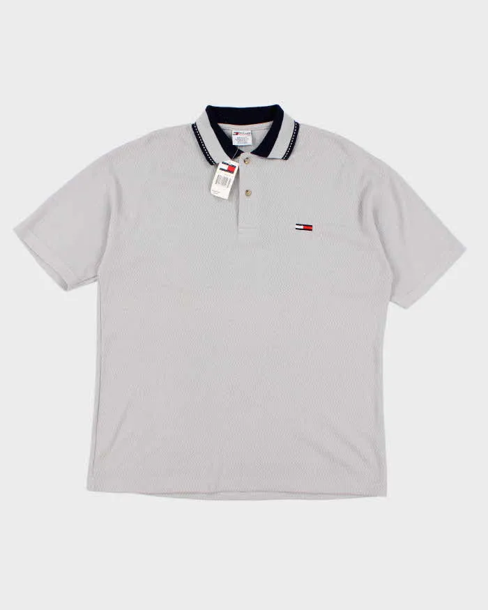 Deadstock Mens Grey Tommy Hilfiger Polo Shirt - L sold by Rokit