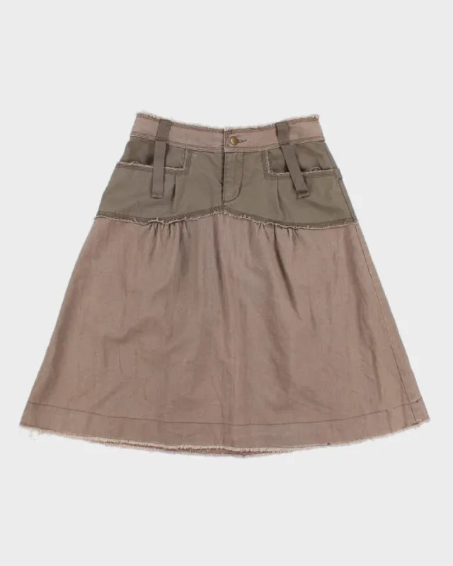 Vintage Womens Khaki Skirt - S sold by Rokit