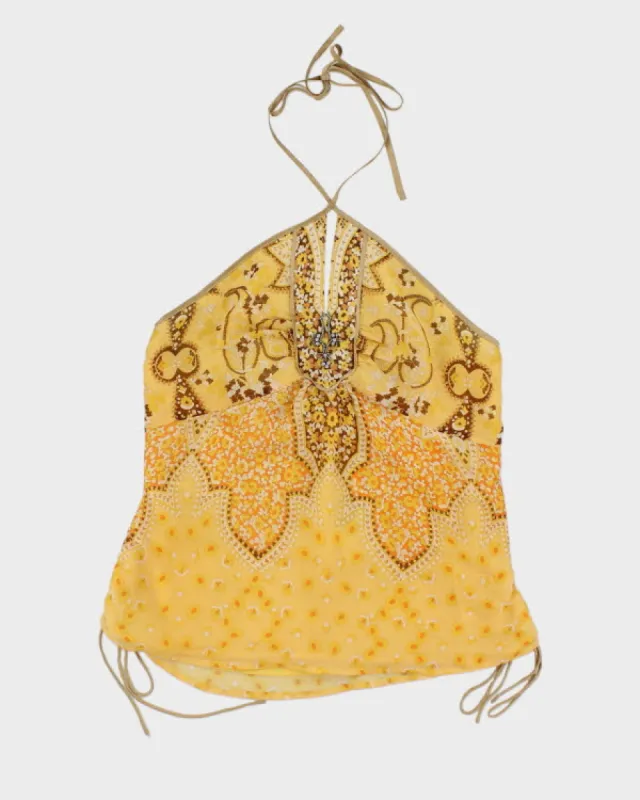 Y2k 00s Banana Republic Silk Halter Neck Top - S sold by Rokit