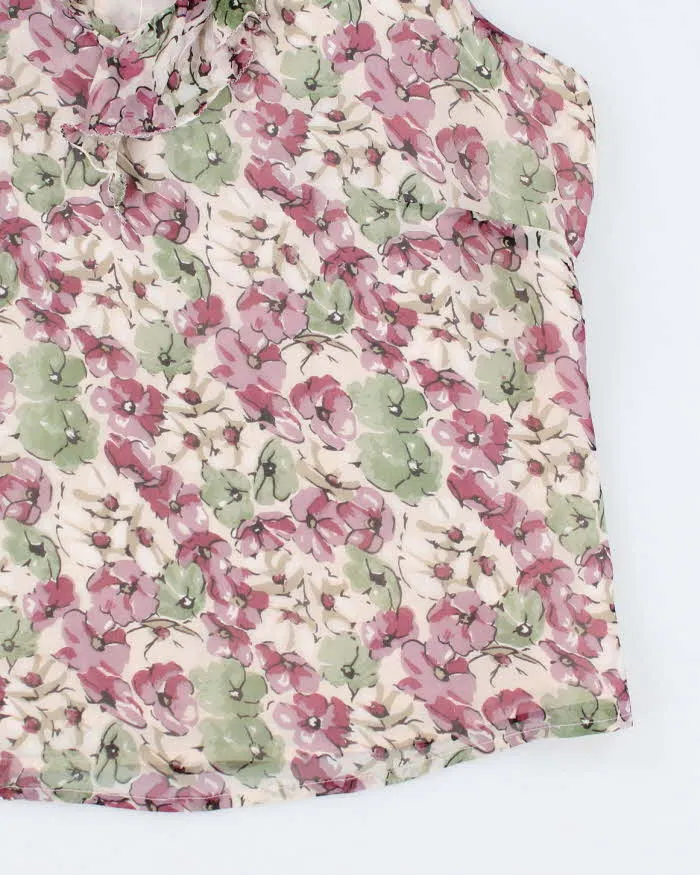Vintage 90s Laura Ashley Floral Ruffle Silk Top - M sold by Rokit product image thumbnail 4