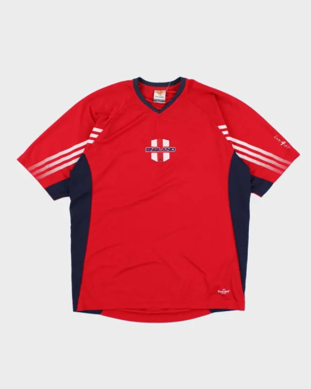 Vintage Euros 2004 England V Neck Shirt - M sold by Rokit