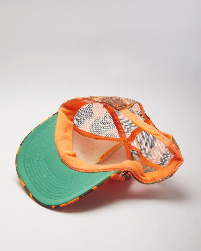 Vintage 90's Orange Camo Otto Trucker Cap - OS sold by Rokit product image thumbnail 4