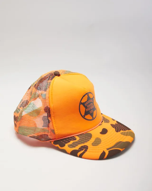 Vintage 90's Orange Camo Otto Trucker Cap - OS sold by Rokit