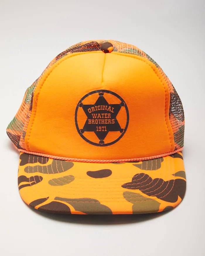 Vintage 90's Orange Camo Otto Trucker Cap - OS sold by Rokit product image thumbnail 3
