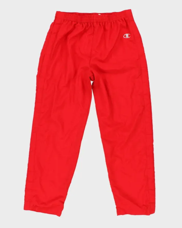 Vintage 90s Champion Red Track Bottoms - L sold by Rokit