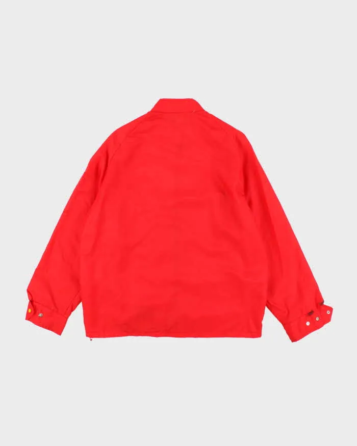 60s Vintage Men's Red tripped Racing Jacket - L sold by Rokit product image thumbnail 2