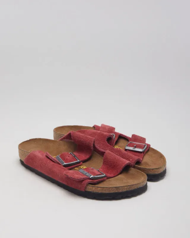 Birkenstock Red Suede Two Strap Sandals - UK 4 sold by Rokit