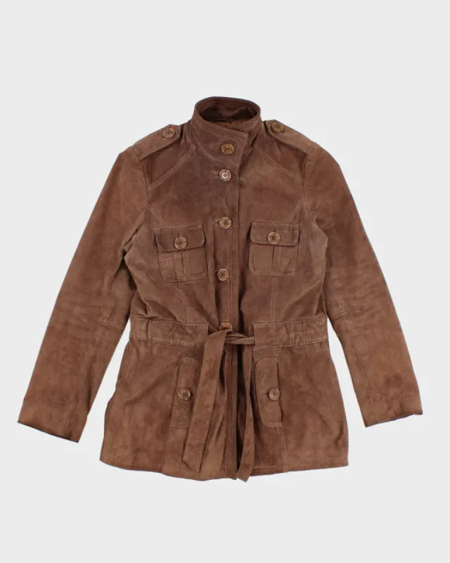 Vintage Women's Brown Suede Jacket - M sold by Rokit