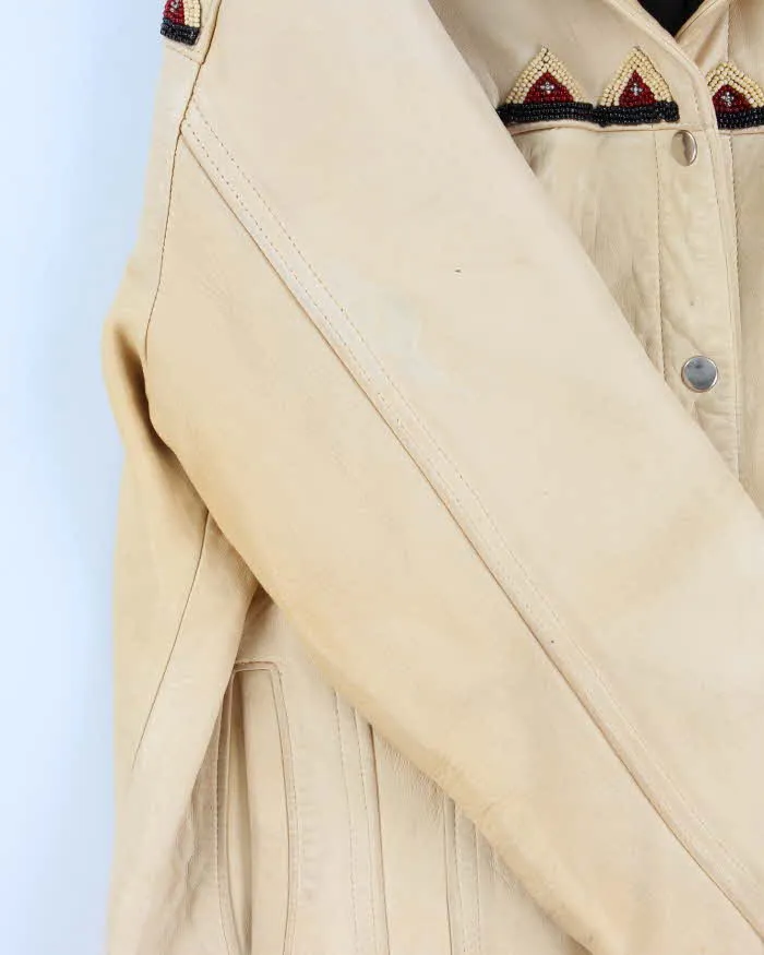 Vintage Women's Yellow Western Leather jacket - L sold by Rokit product image thumbnail 5