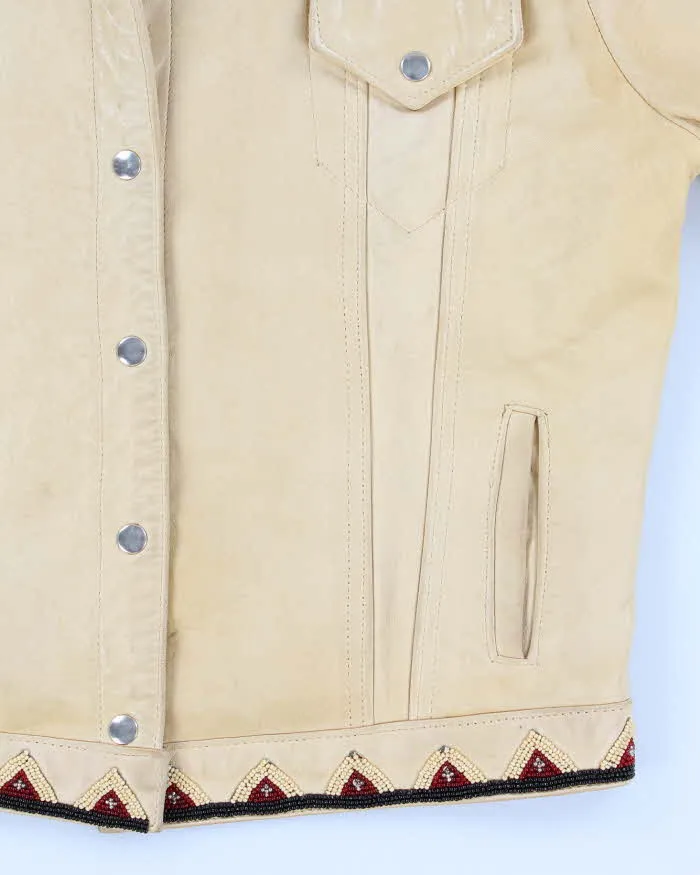 Vintage Women's Yellow Western Leather jacket - L sold by Rokit product image thumbnail 4