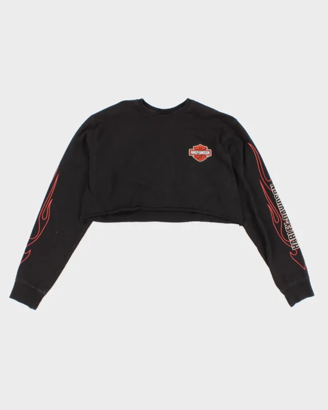 Women's Harley Davidson Crop Sweatshirt - M made by Rokit