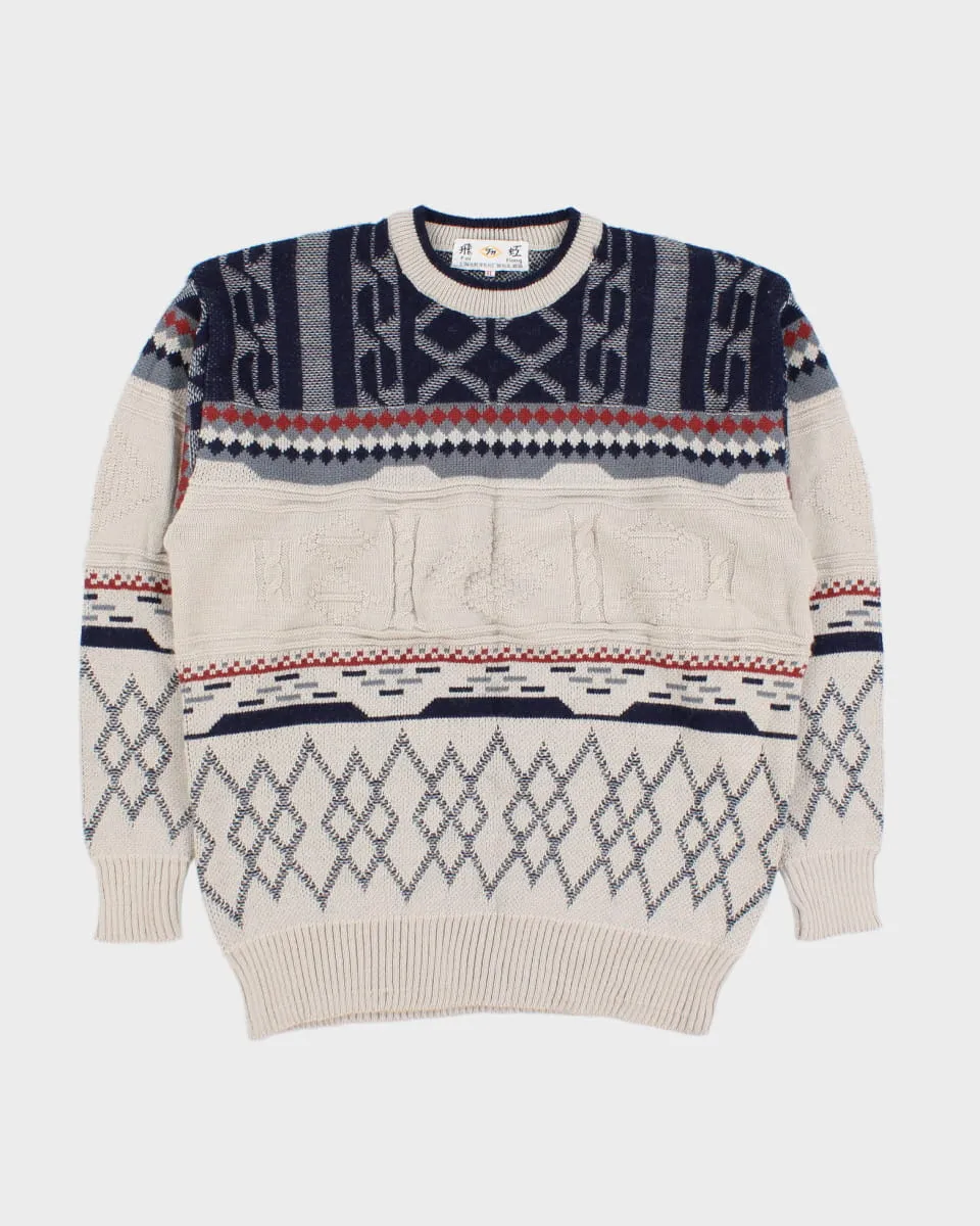 Vintage 90s Multi Coloured Knit Jumper - M/L sold by Rokit