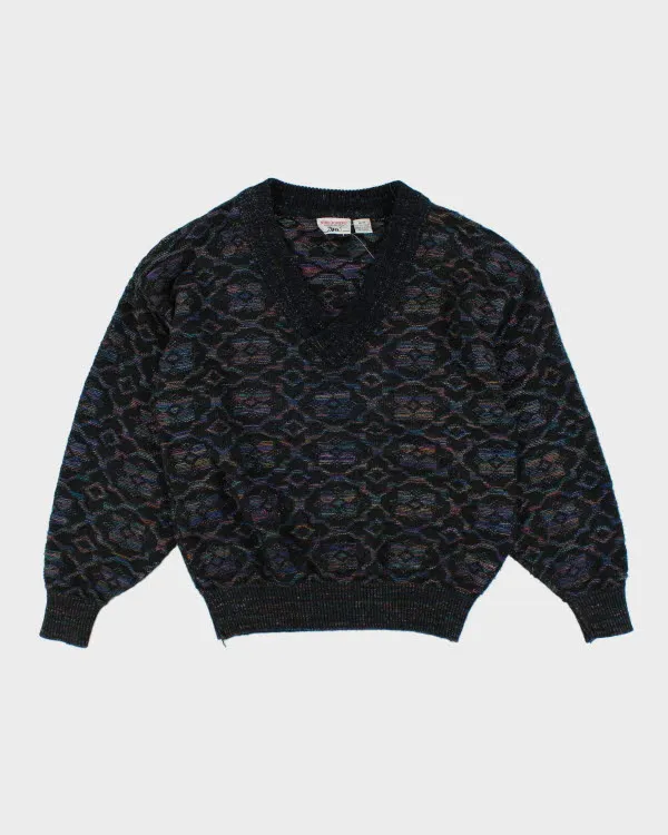 Vintage 80s/90s Nino Foriero V-Neck Knit Jumper - M sold by Rokit