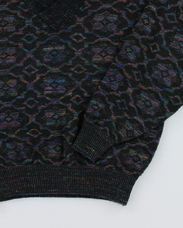 Vintage 80s/90s Nino Foriero V-Neck Knit Jumper - M sold by Rokit product image thumbnail 4