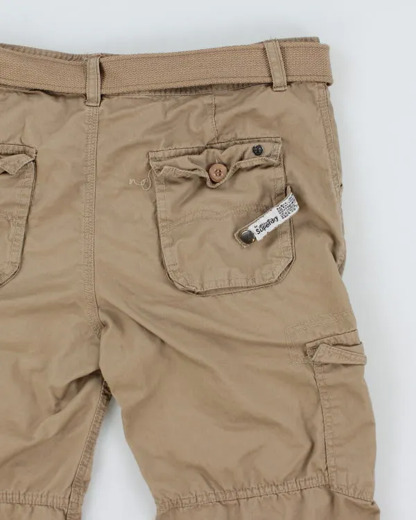 Superdry Belted Beige Cargo Shorts - W32 sold by Rokit product image thumbnail 4
