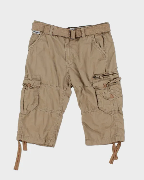 Superdry Belted Beige Cargo Shorts - W32 sold by Rokit