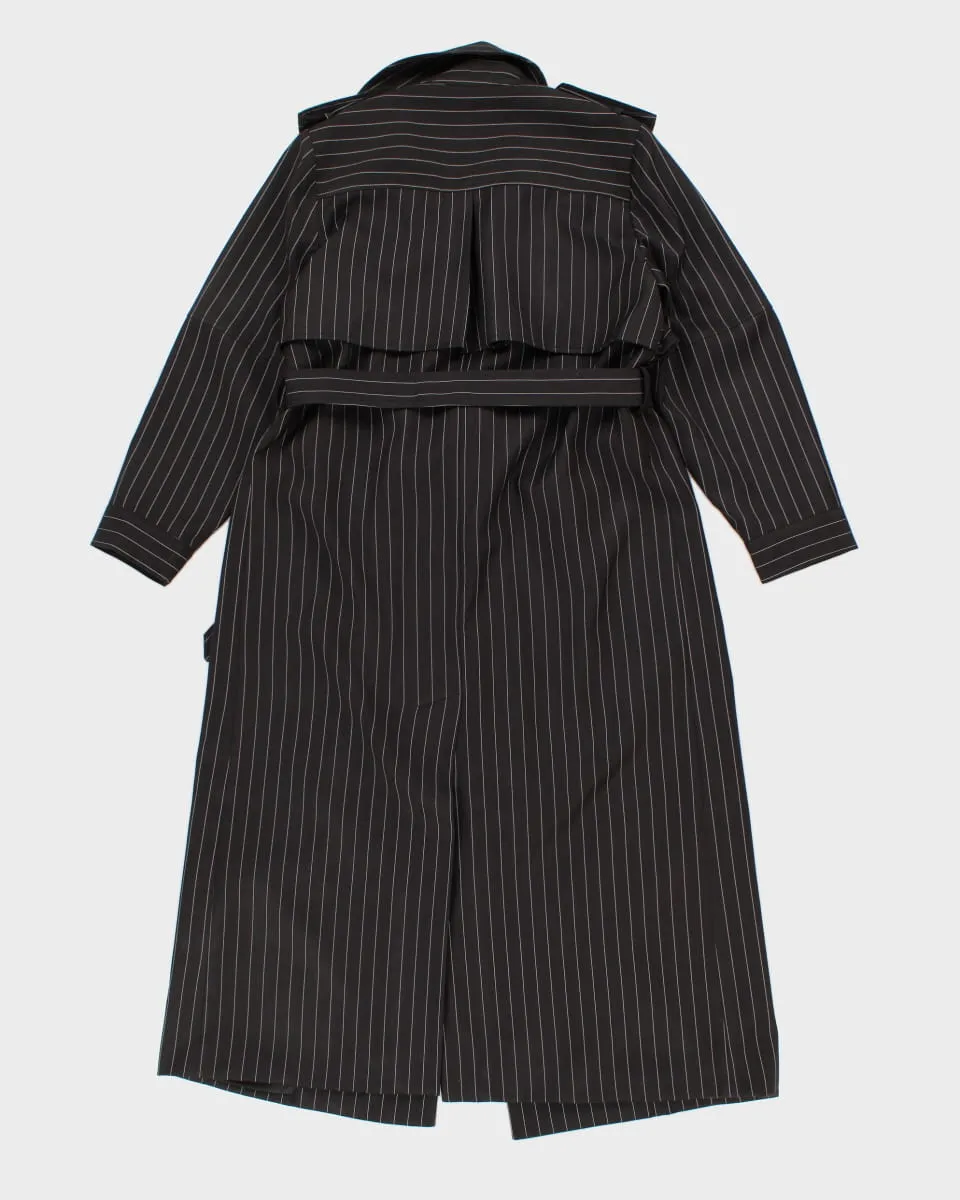 Vintage 00s Max Mara Women's Navy Stripe Coat - S sold by Rokit product image thumbnail 2
