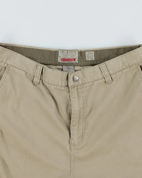 00s Quiksilver Beige Cargo Shorts - W36 sold by Rokit product image thumbnail 3