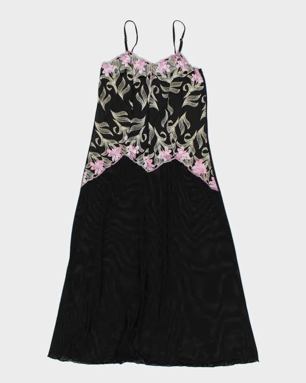 Y2k 00s Embroidered Mesh Slip Dress - S sold by Rokit