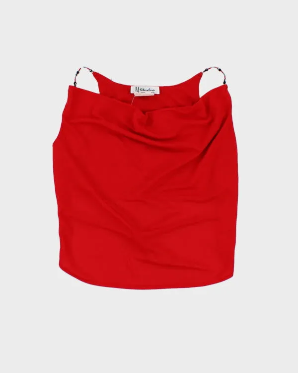 Y2k 00s M Studio Cowl Neck Backless Cami - S sold by Rokit